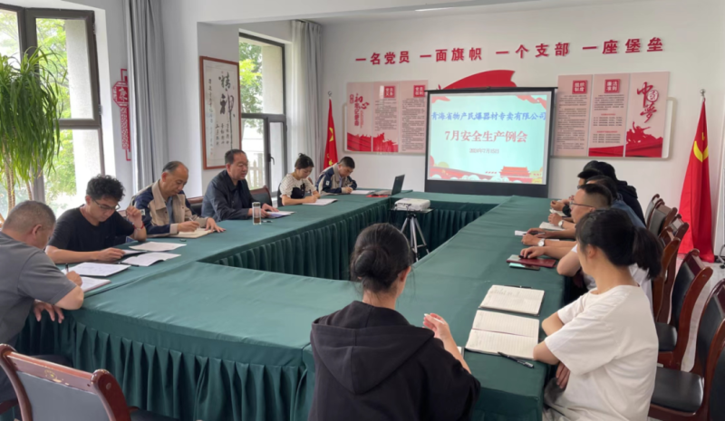 高效落實除隱患 壓實責(zé)任保安全&mdash;&mdash;民爆公司召開7月安全生產(chǎn)工作例會